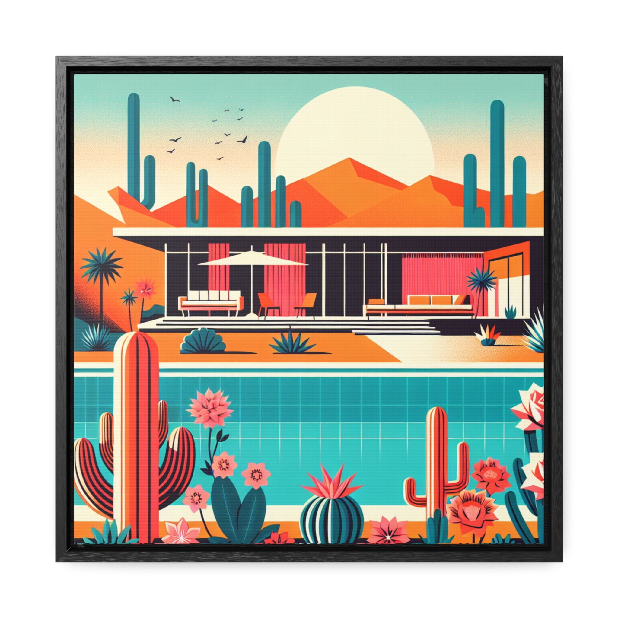 MID-CENTURY POOL ORANGE CRUSH