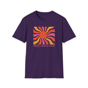 Psychedelic sun pink orange yellow T-Shirt